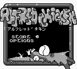 Alfred Chicken title screen for GameBoy